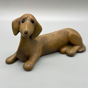 Vintage Wiener Dog Dachshund Dog Figurine Resin MCM